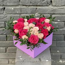 Цветочная композиция из Розы в коробке в Черницыне