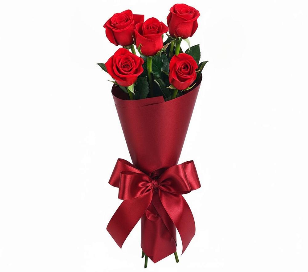 Букет 5 Красных роз Эдлесс Лав в Черницыне