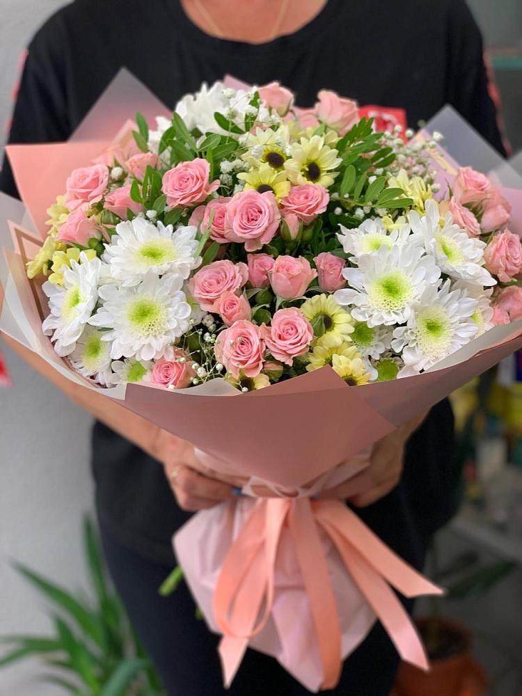 Букет цветов из: Розы и Хризантемы в Черницыне