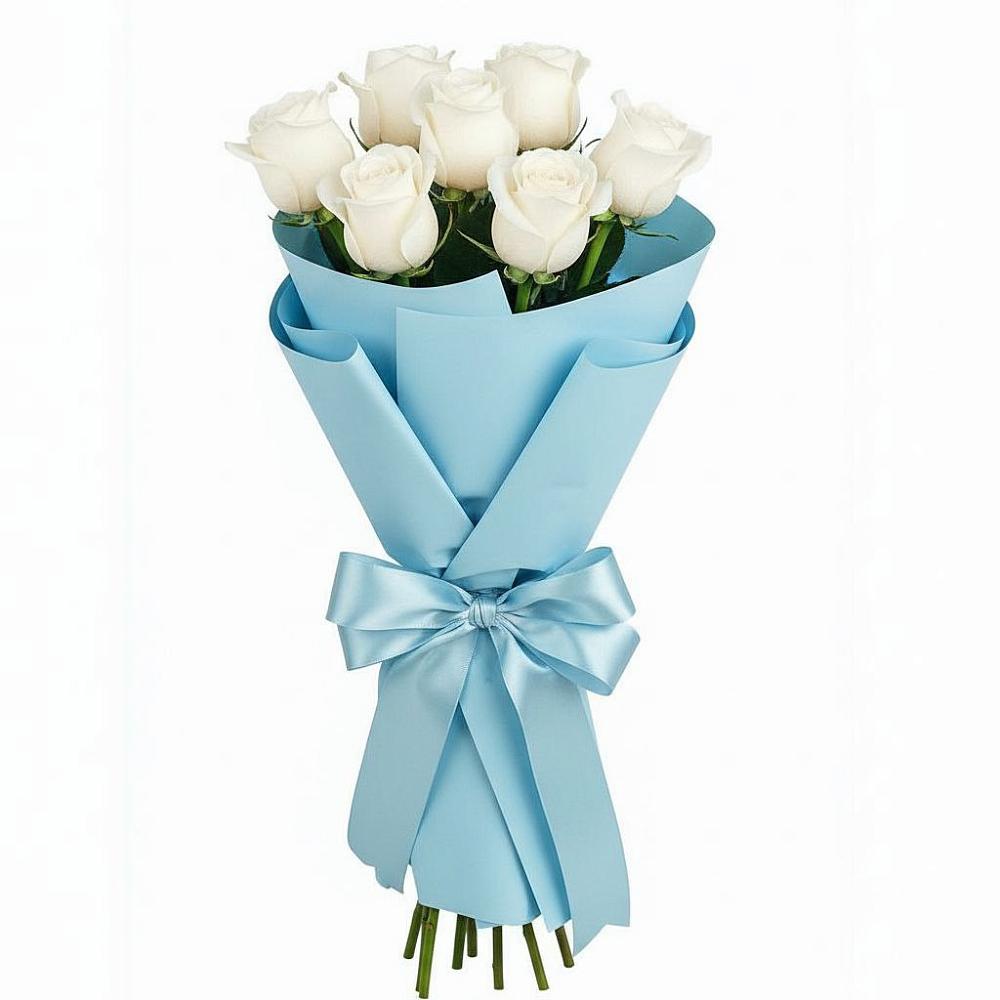 Букет 7 белых роз Проуд в Черницыне