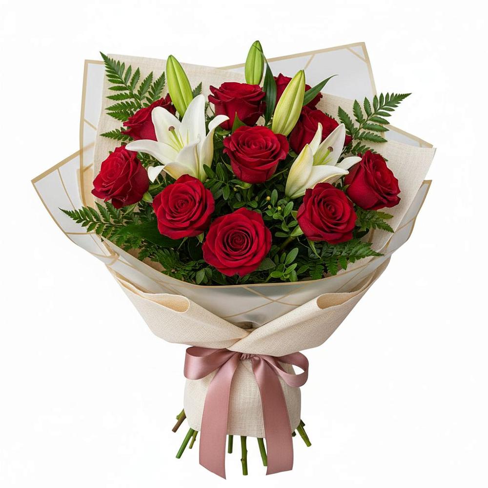 Букет цветов из: Лилии и Розы в Черницыне