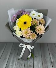Букет цветов из:  Розы, Герберы и Хризантемы в Черницыне