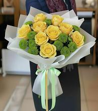 Букет цветов из:  Хризантемы и Розы в Черницыне