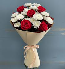 Букет цветов из:  Розы и Хризантемы в Черницыне