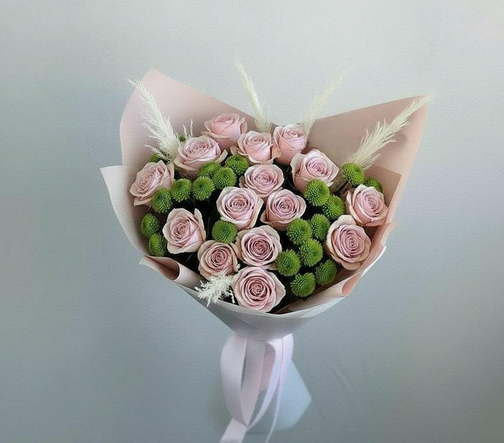 Букет цветов из: Розы и Хризантемы в Черницыне