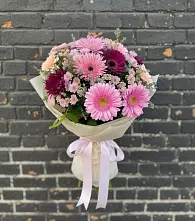Букет цветов из:  Герберы и Хризантемы в Черницыне