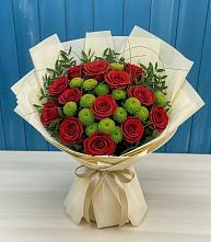 Букет цветов из:  Розы и Хризантемы в Черницыне