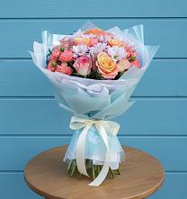 Букет цветов из:  Хризантемы и Розы в Черницыне