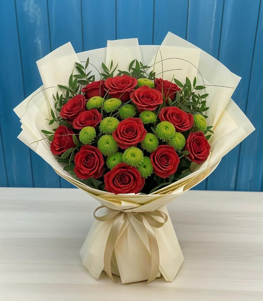 Букет цветов из: Розы и Хризантемы в Черницыне