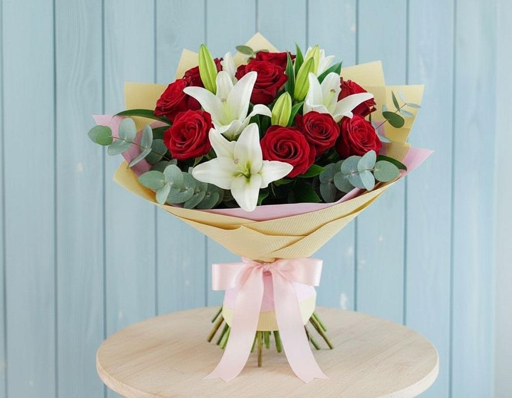 Букет цветов из: Лилии и Розы в Черницыне